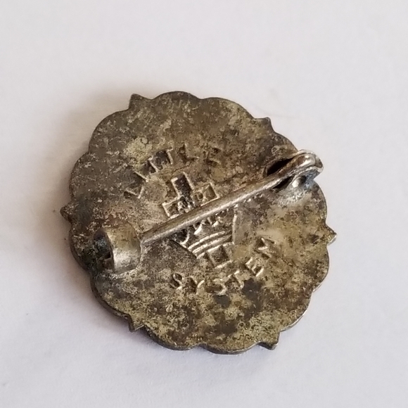 Vintage Methodist Sunday School pin brooch Little System blue silver tone - Picture 8 of 10